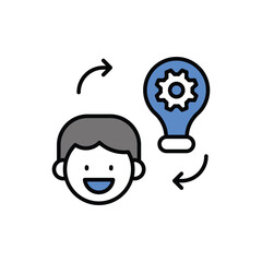 Business Man icon vector stock.