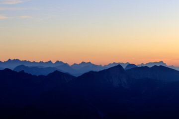 Traumhafter Sonnenuntergang am Wendelstein