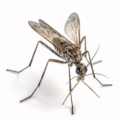 Fototapeta premium Mosquito isolated on white background.