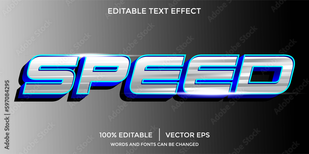 Poster speed light and fast editable text effect
