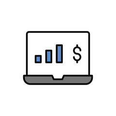 Chart icon vector stock.