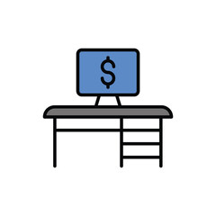 Workplace icon vector stock.
