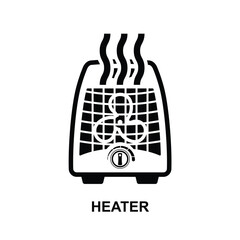 Naklejka premium Portable heater icon isolated background vector illustration.