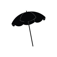 Parasol silhouettes, Beach umbrellas silhouettes vector illustration