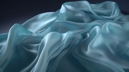 Obraz premium Light blue silk background, flowy delicate silk