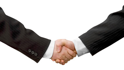 handshake of two businessmen on a png  background