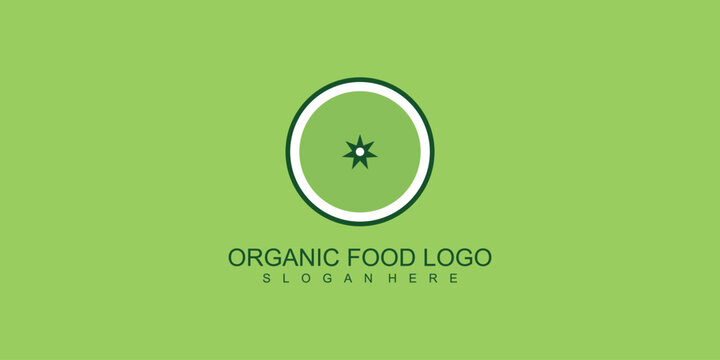 Abstract Organic food logo design with unique concept premium vector
