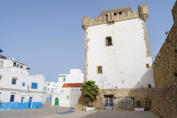 Borj Al Kamra, Portuguese tower, late 15th century Khaldun Square, Asilah, morocco, africa