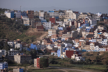Obraz premium new apartments, Chauen, morocco, africa