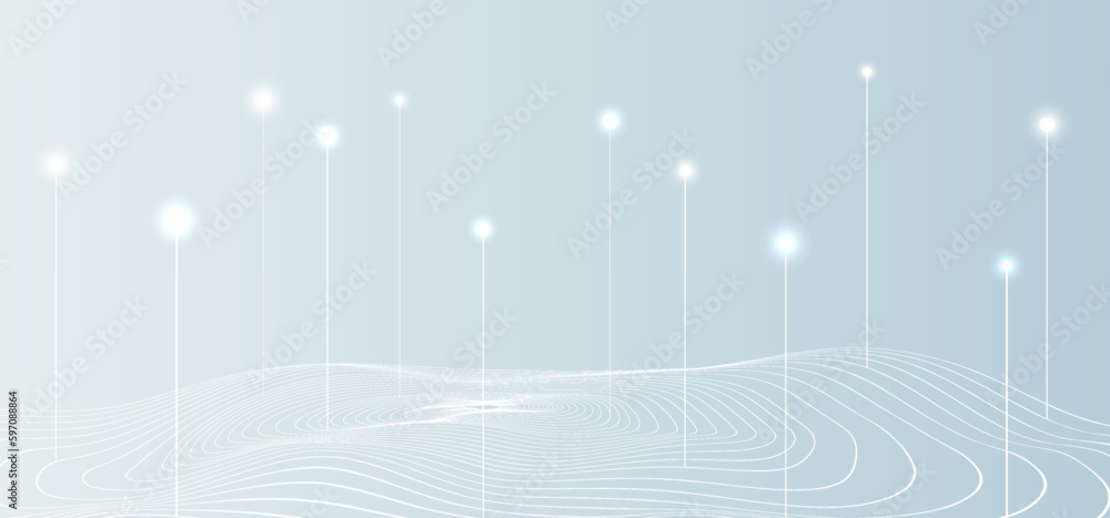 Aufkleber Big data visual information background. Social network concept. Connection vector background.