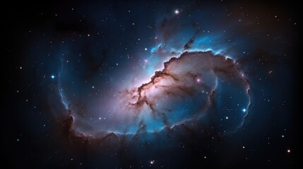Big nebula in deep space made with generated ai