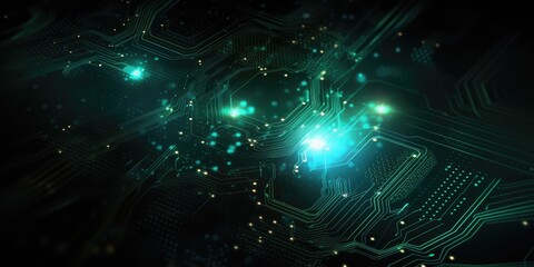 Fototapeta premium Abstract technolgy background, made with generative ai