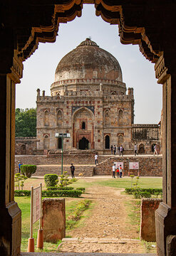 Lodhi Gardens:Tomb of Sikander Lodhi with beautiful garden and carvings 