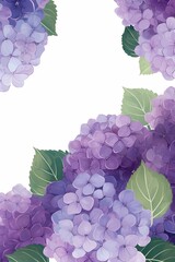 The illustration  of hydrangea, ai contents by Midjourney