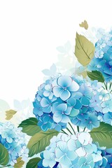 The illustration  of hydrangea, ai contents by Midjourney