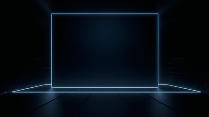 Fototapeta premium Neon Frame, blank, template, free space, 