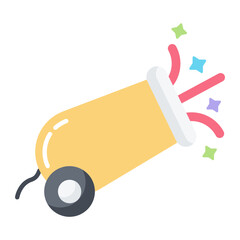 Firework Cannon Flat Icon