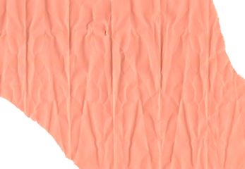 Crumpled matte pink paper with vertical and chaotic folds