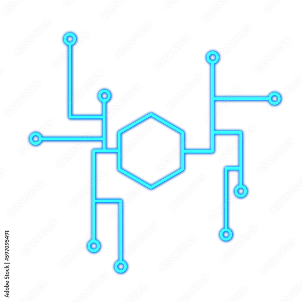 Poster abstract tech hud display sci-fi futuristic