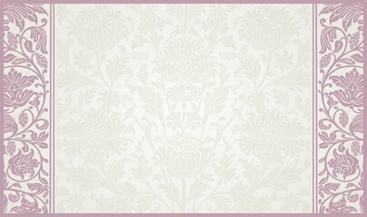 traditional wedding card design, paisley floral pattern , royal India	