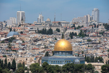 Obraz premium Dome of the Rock, Temple Mount, al-Aqsa mosque, Jerusalem, Israel