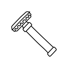 Hand drawn razor illustration in vector. Doodle razor illustration in vector. Doodle shaving razor icon.