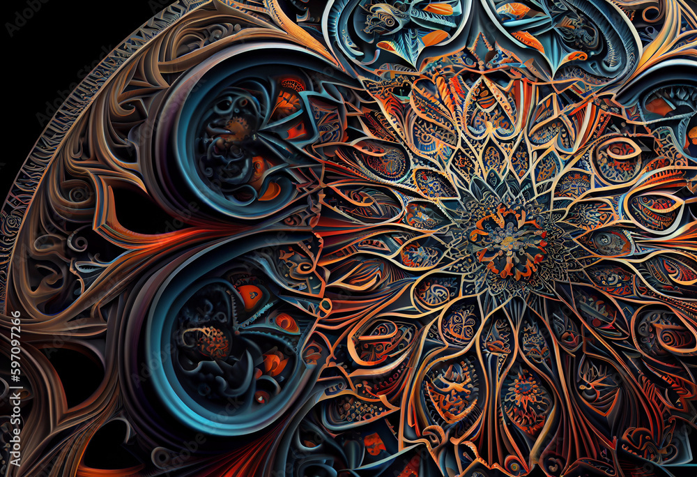 Poster abstract background generative ai technology.