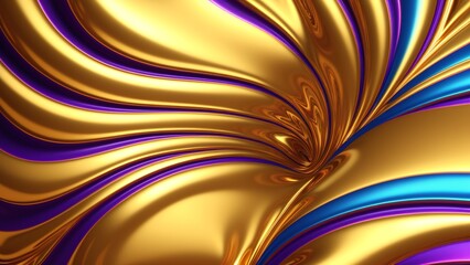 A Beautiful Gold And Purple Swirl Background With A Black Background AI Generative