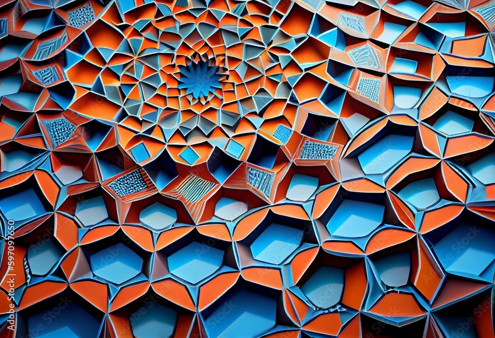 Poster abstract background generative ai technology.