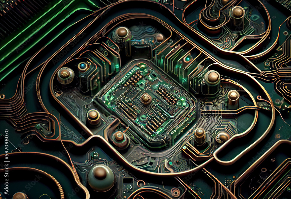 Leinwandbilder a network of interconnected neurons, resembling a brain map. generative ai technology.