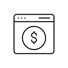 Online Money icon vector stock.
