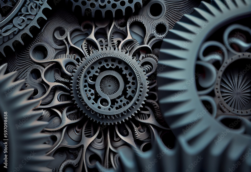 Leinwandbilder a network of intricate, overlapping circles resembling a mandala. generative ai technology.