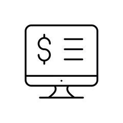 Online Money icon vector stock.