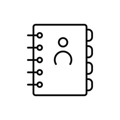 Contact Book icon vector stock.
