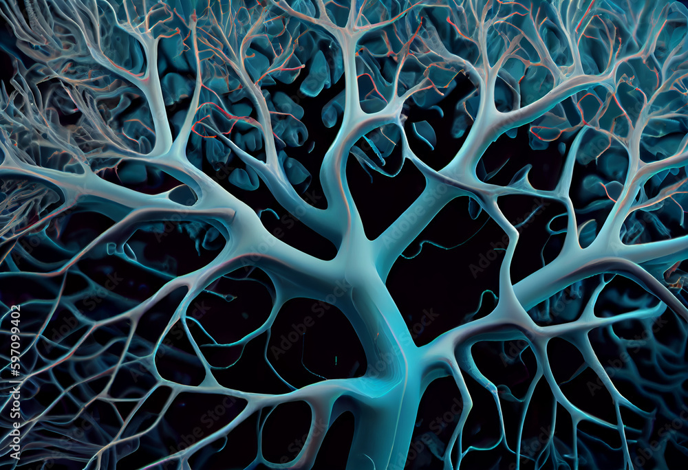 Aufkleber background with bubbles Generative AI technology.