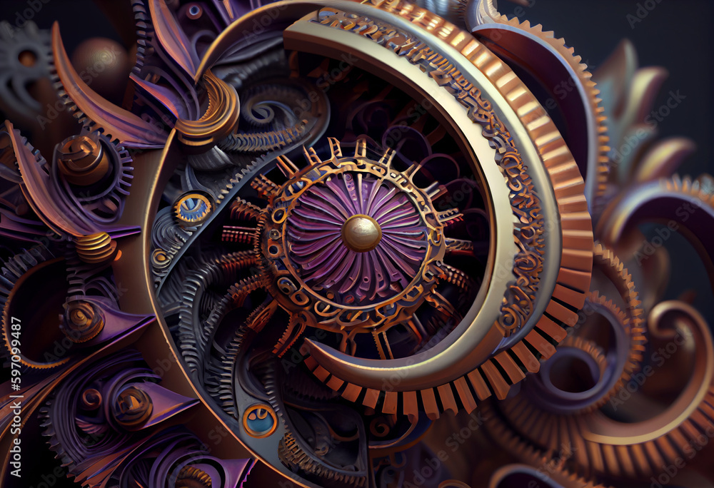 Aufkleber fractal burst background Generative AI technology.