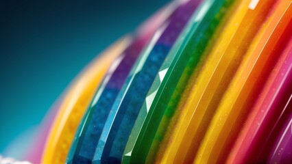 Obraz premium An Excellent Shot Of Colorful Shiny Glass Sculptures AI Generative