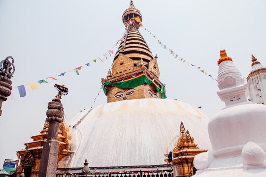 Swayambhunath or Monkey temple in Kathmandu. Nepal.