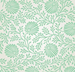 traditional wedding card design, paisley floral pattern , royal India	