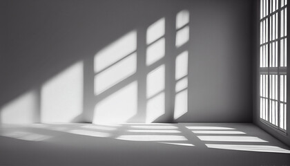 Obraz premium Gray background with shadow and light. 3d render 