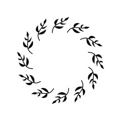 Obraz premium Botanical hand drawn vector element. foliage, leaf branch, floral in line art illustration design for logo, wedding, invitation, decor.