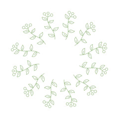 Botanical hand drawn vector element. foliage, leaf branch, floral in line art illustration design for logo, wedding, invitation, decor.