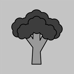 Broccoli isolated vector icon. Vegetable sign