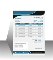 Creative and Clean Invoice design Template.