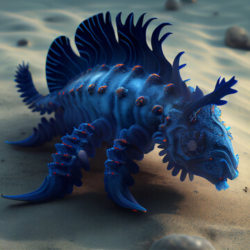 Blue glaucus under water | Blue dragon | Blue sea slug | Glaucus Atlanticus | 