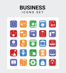 Business related icon set