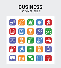 Business related icon set