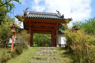 新緑の海住山寺　楼門　京都府木津川市加茂町