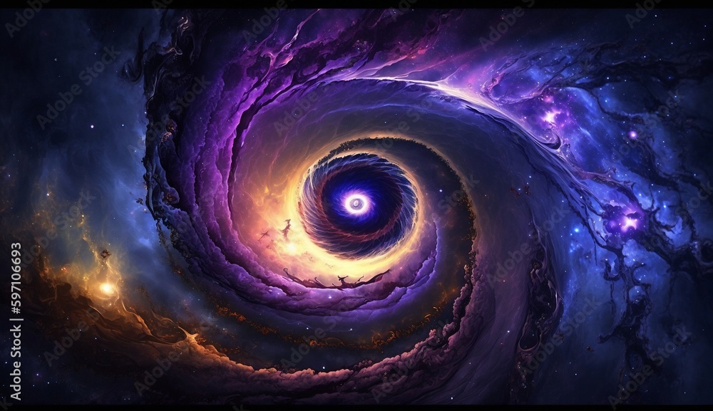 Wall mural space, a black hole vortex that will take over the entire world