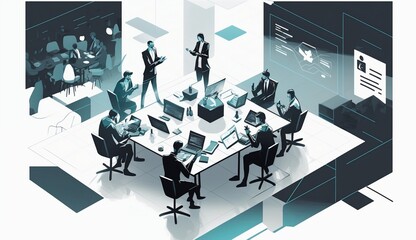 Fototapeta premium business people on the world background